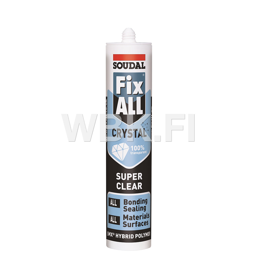 LIIMA-TIIVISTEMASSA FIX ALL CRYSTAL 290ML KIRKAS