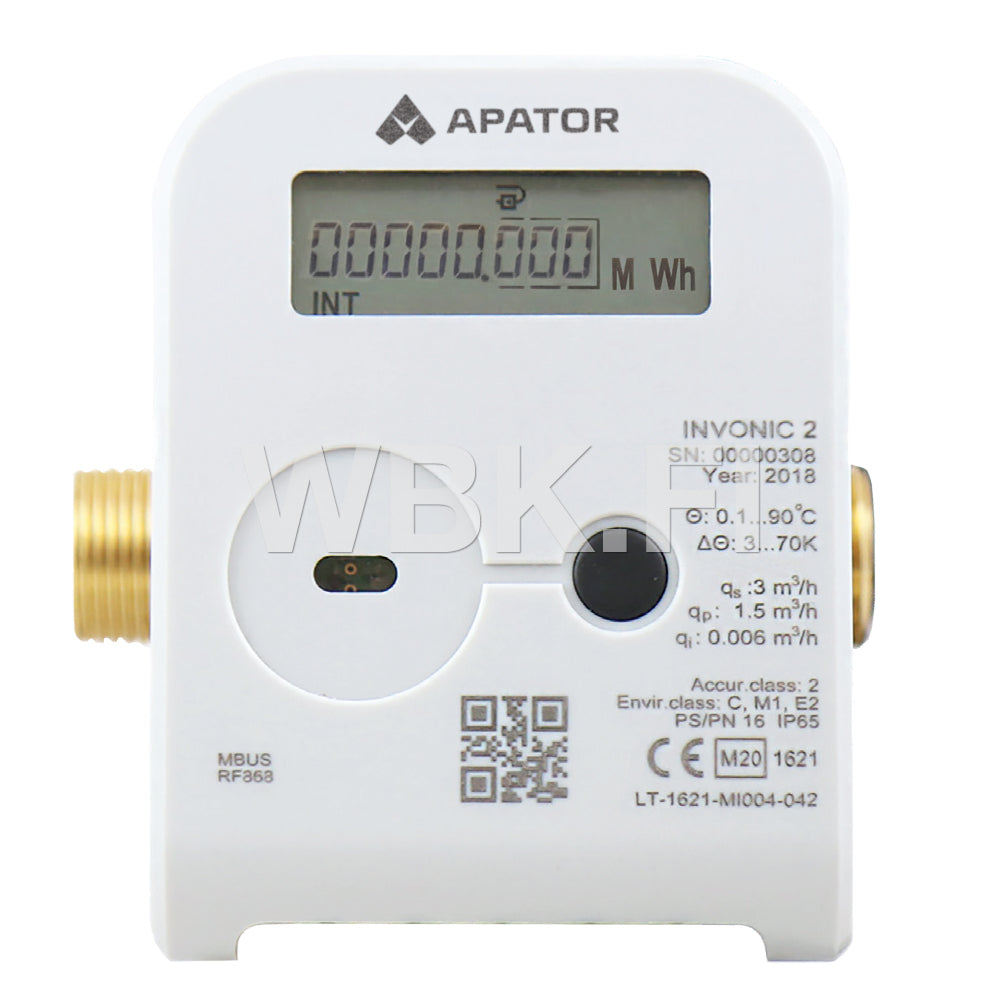 ENERGIAMITTARI INVONIC 2, DN25-Q3,5 G1 1/4" L=260, MBUS/WMBUS