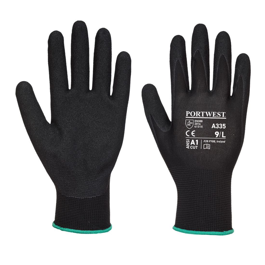 Dermi-Grip NPR15 Nitriili-hiekka käsineet A335-0