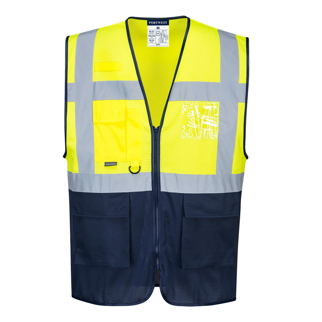Hi-Vis kaksiväri MeshAir esimiesliivi C377-1