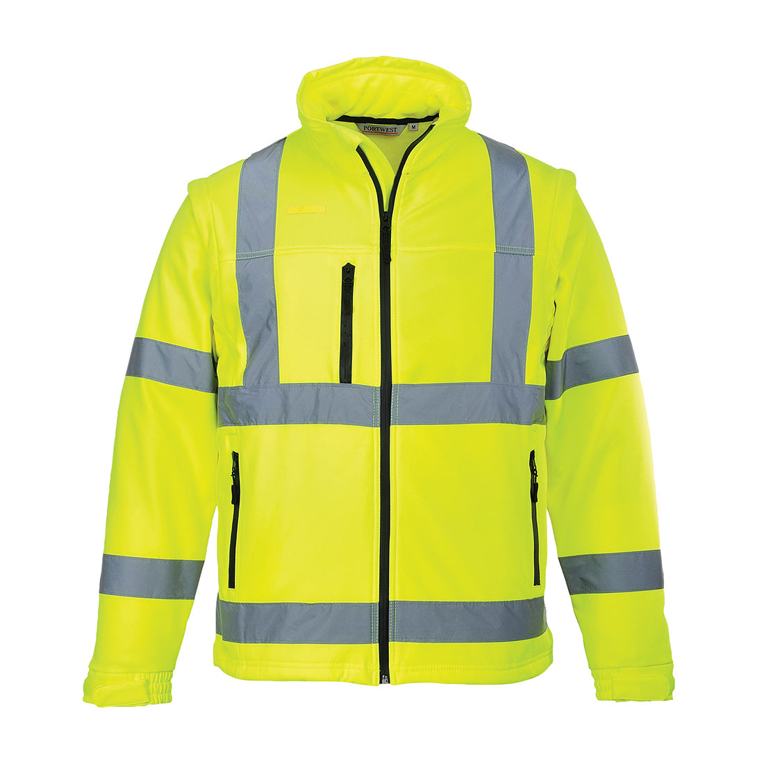 Irrotettavahihainen Hi-Vis Softshell takki (3L) S428-1