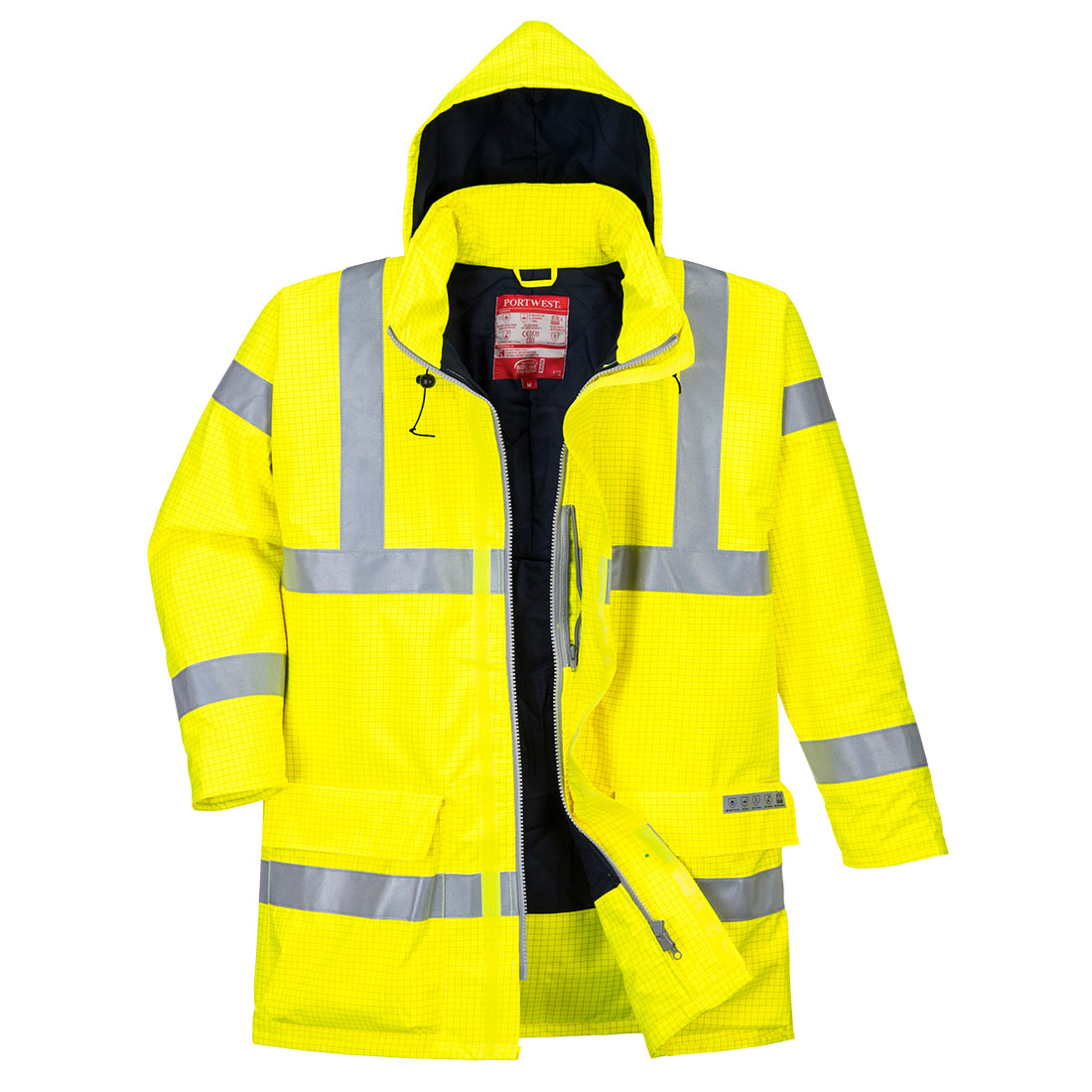 Bizflame Hi-Vis Antistaattinen FR-sadetakki. S778-1