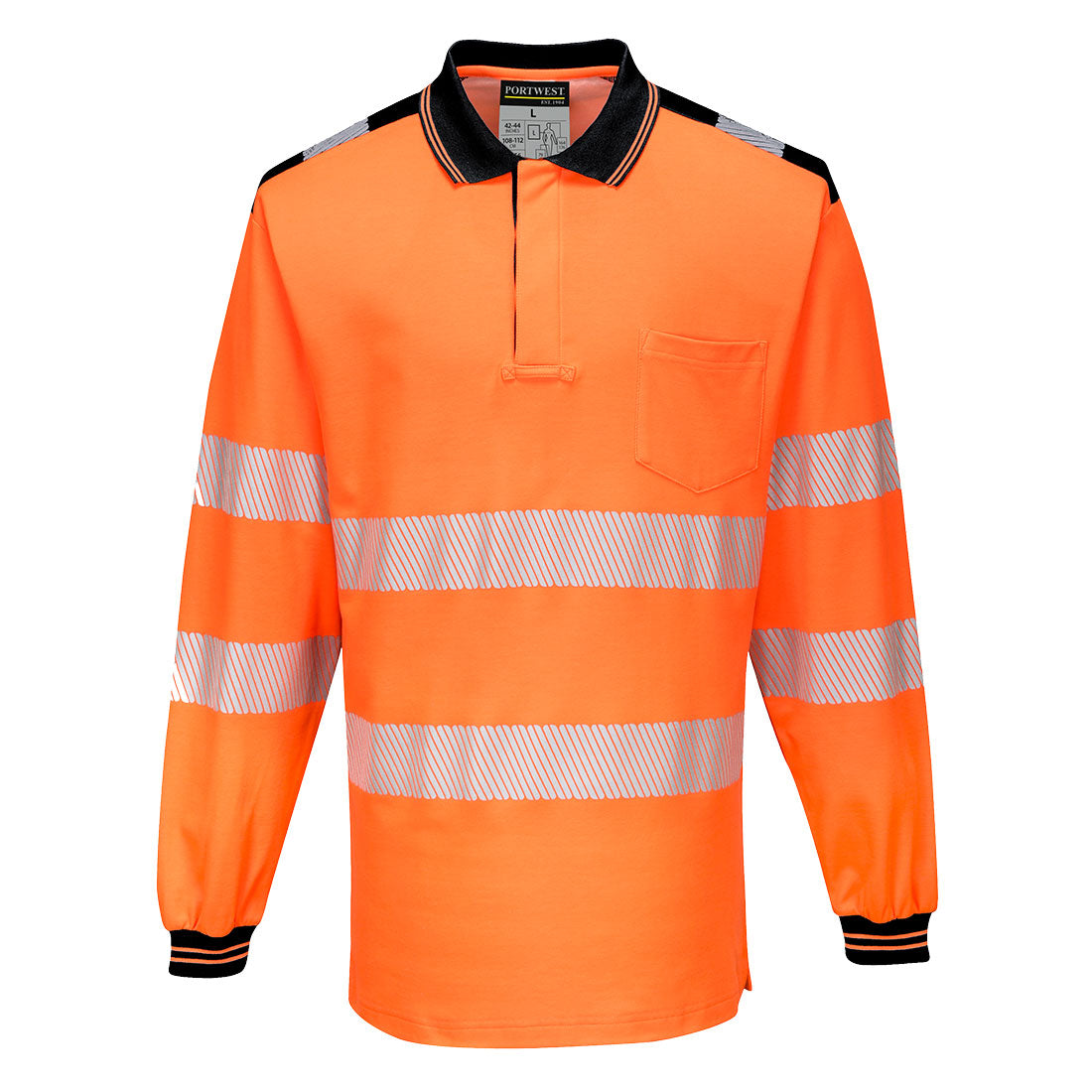 PW3 Pitkähihainen Hi-Vis poolopaita T184-0