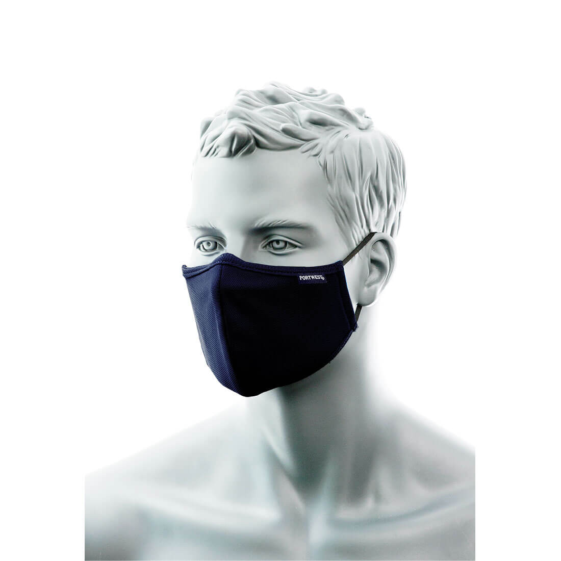 Kaksikerroksinen antimikroobinen sporttinen kangasmaski muotoiltavalla nenäsillalla (25kpl) CV34-1